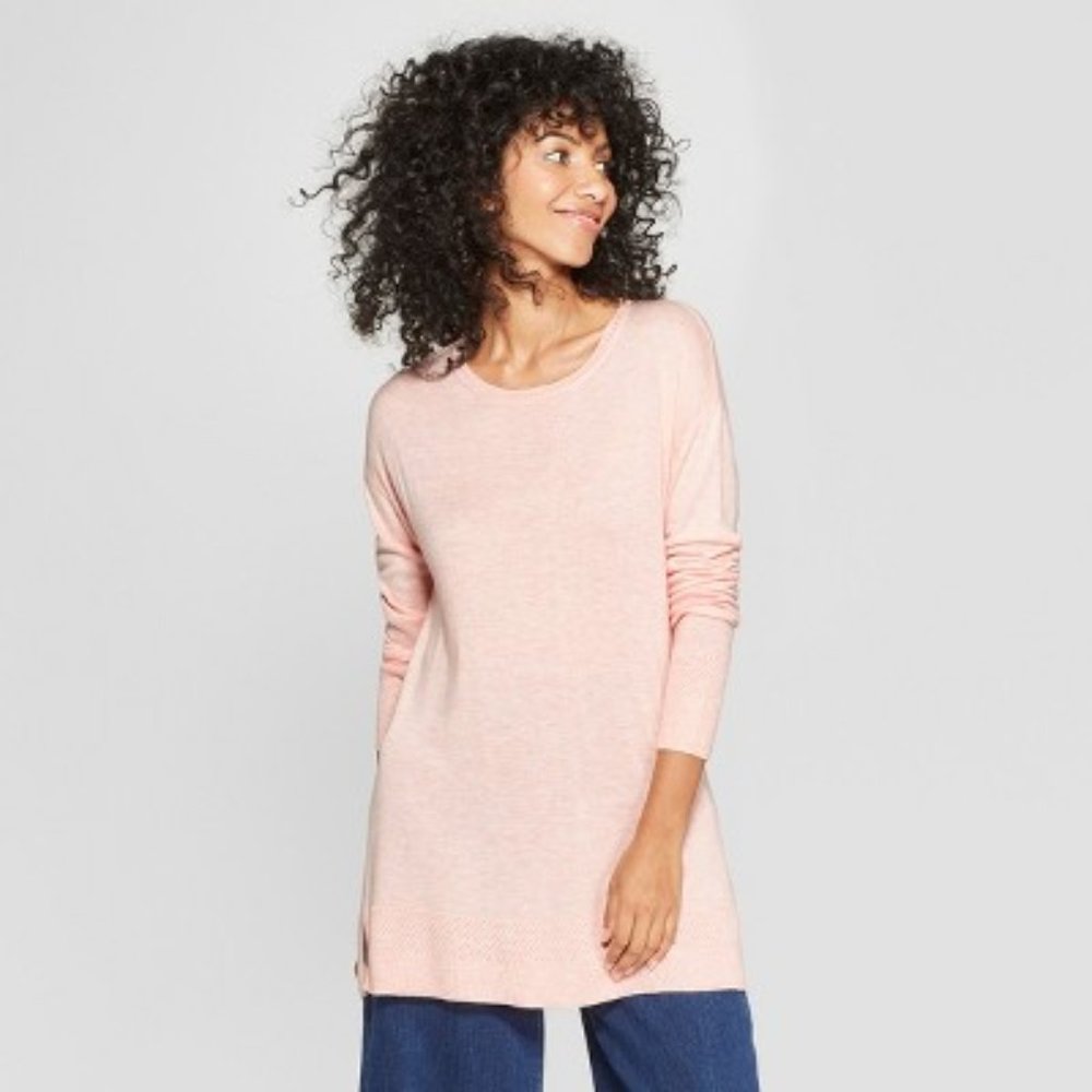 Pink Crew Neck Luxe Pullover Sweater - NWT